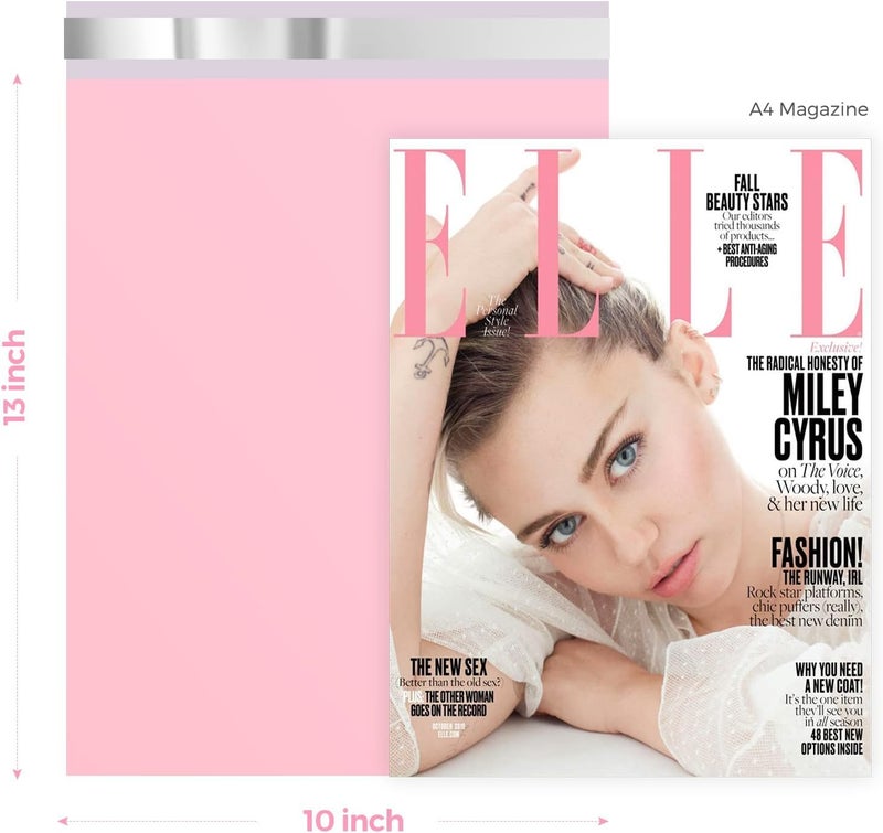 Metronic Poly Mailers 10X13 100 Pack, Strong Adhesive Shipping Envelopes for Clothing, Medium Shipping Bags for Small Businesses, Waterproof Mailers Poly Bags, Packages Bags Light Pink - Image 3